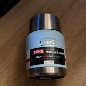 Thermos Light Blue Insulated Food Jar with Stainless Accents